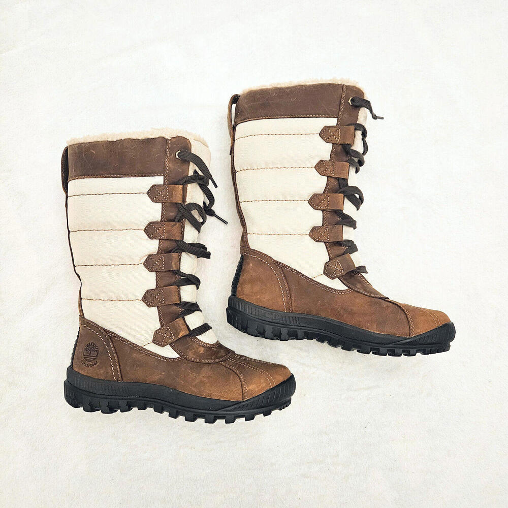Timberland Women's MT Hayes Tall Waterproof Snow Boots Size 6 in Great Condition